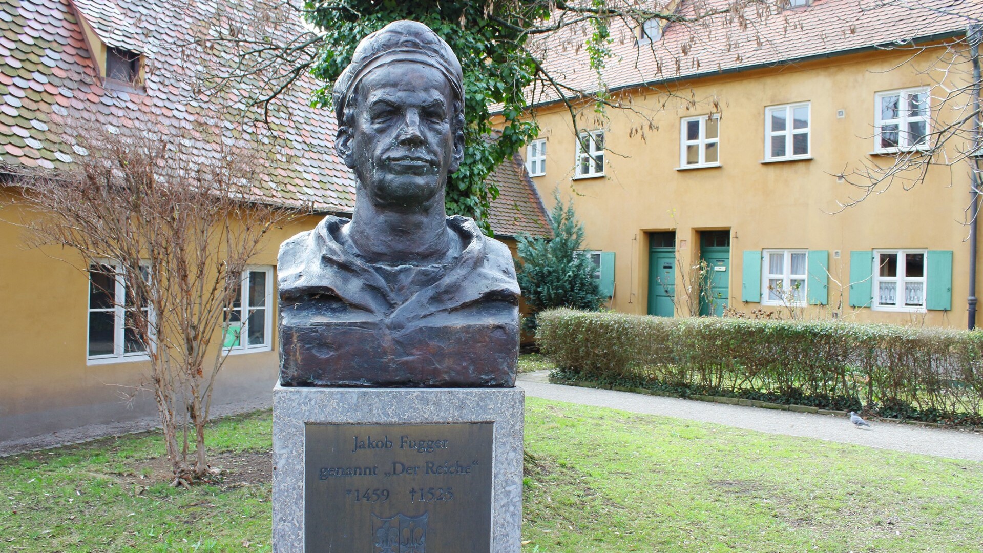 Jakob Fugger „der Reiche“, Statue in Augsburg  — Foto: Mariangela Cruz/shutterstock.com 