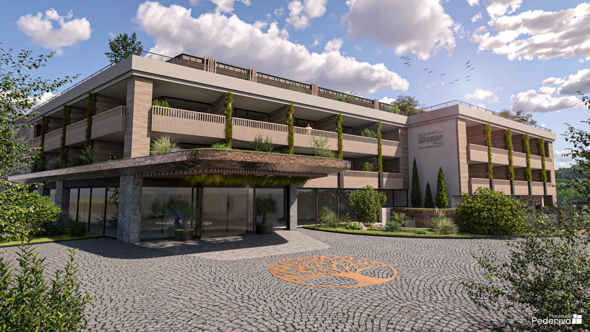 Gartenhotel Moser (nach dem Umbau) — Foto / Rendering: Gartenhotel Moser