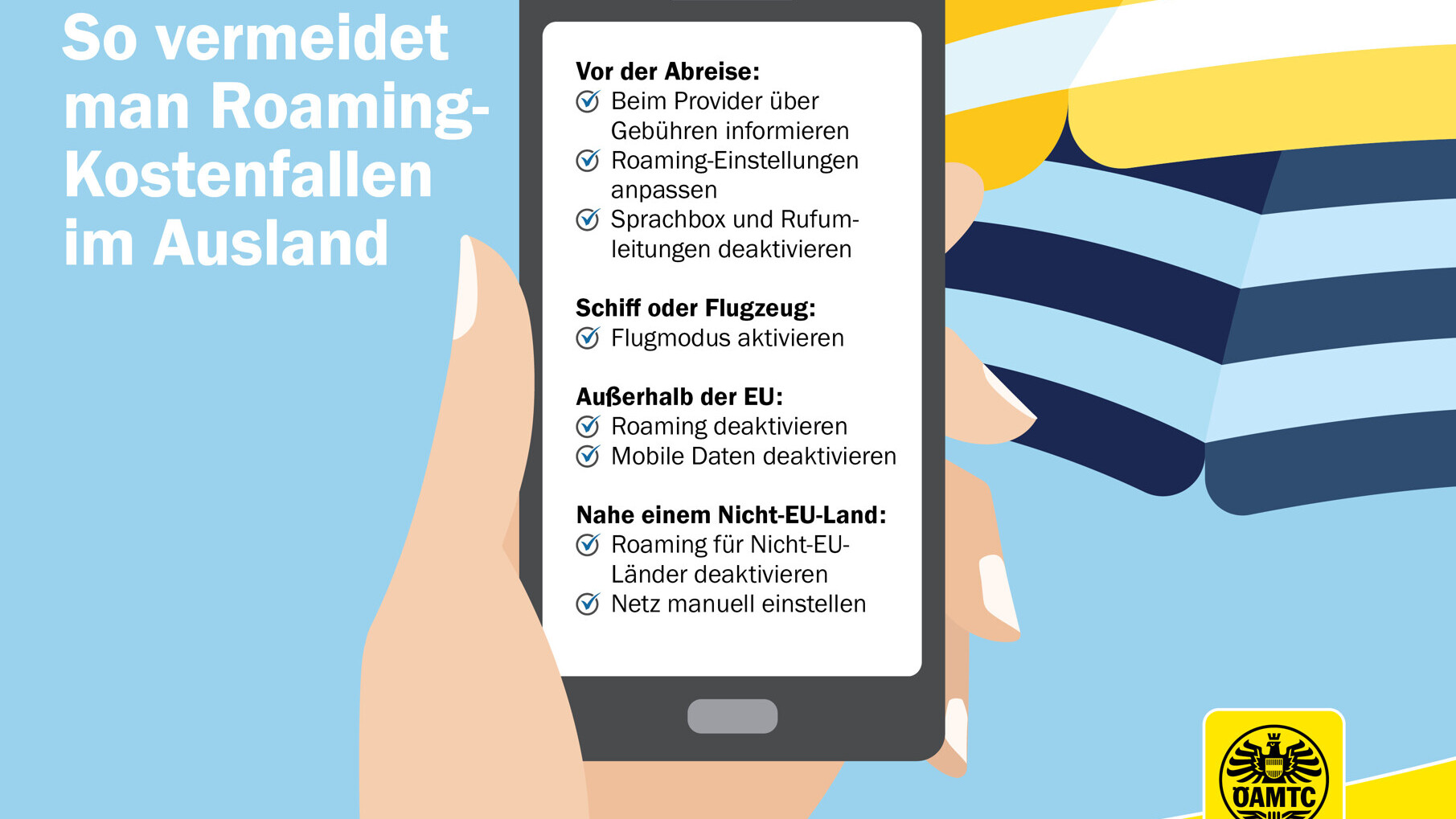 Roaming Gebühren im Ausland — Foto: ÖAMTC