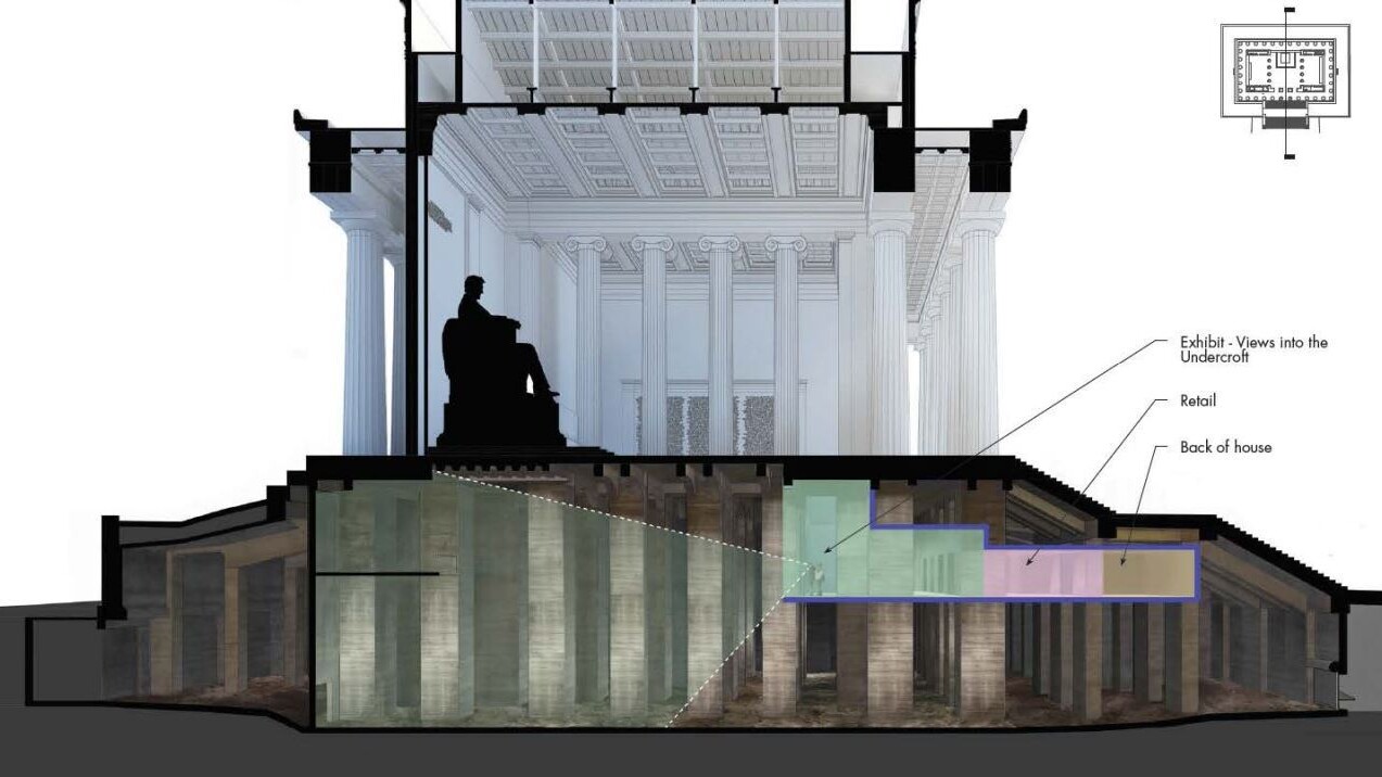 Querschnitt Lincoln Memorial — Foto/Rendering: National Park Service