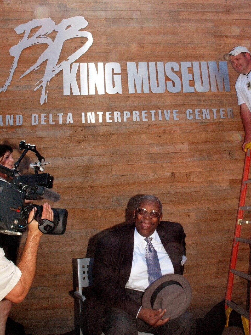 B.B. King bei der Eröffnung des B.B. King Museum & Delta Interpretive Center in Indianola, Mississippi am 13. September 2008 — Foto: Raphael Tenschert / Visit Mississippi