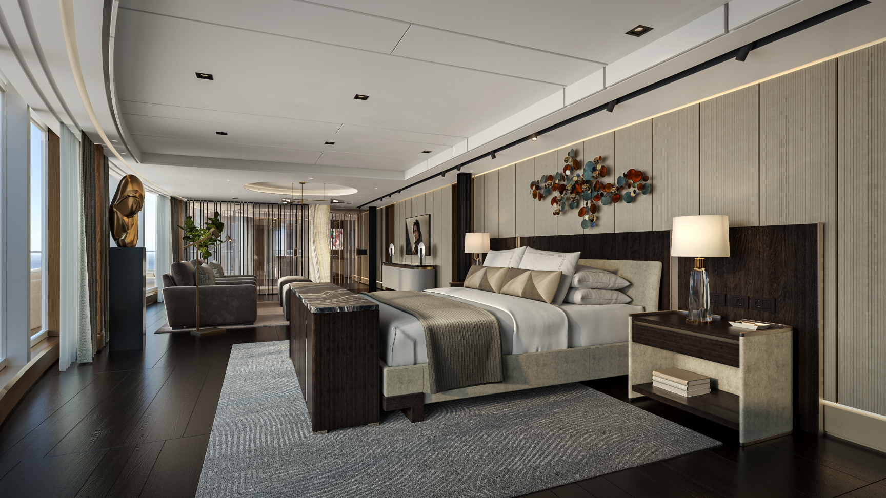 Skyview Regent Suite, Main Bedroom — Foto: Seven Seas Prestige