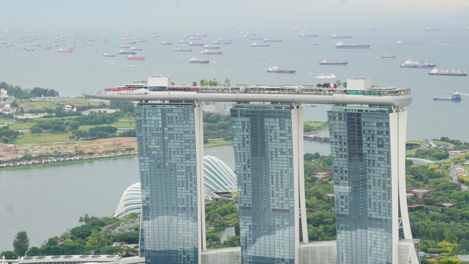 Aussicht vom CapitaSpring-Wolkenkratzer &mdash; Foto: Dieter Putz