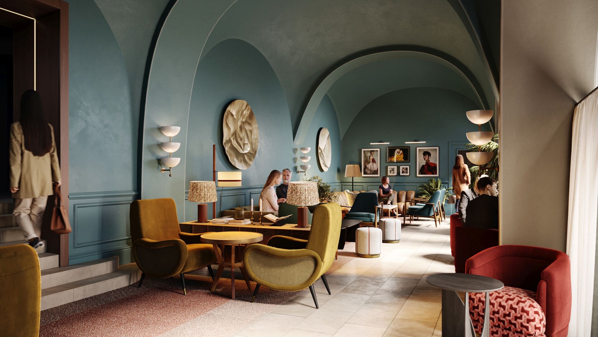Lounge Bereich im Radisson Blu Das Triest, Vienna — Foto/Rendering: Radisson Hotel Group