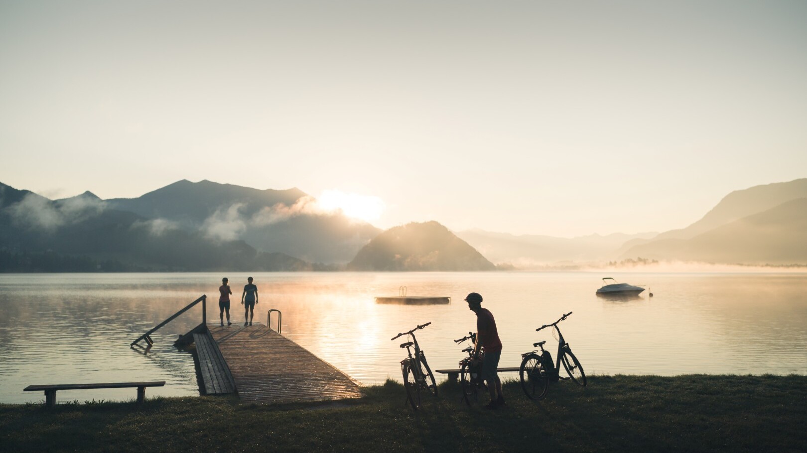 Sonnenuntergang am Wolfgangsee &mdash; Foto: Oberösterreich Tourismus / Moritz Ablinger
