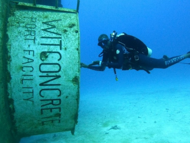 Schiffswrack Wit Concrete — Foto: Belize Tourism Board