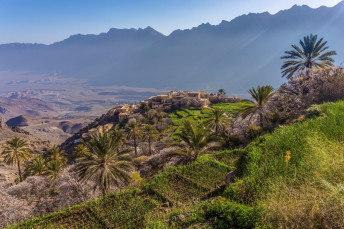 Blick auf das Berdorf Wakan — Foto: Ministry of Heritage & Tourism Sultanate of Oman 