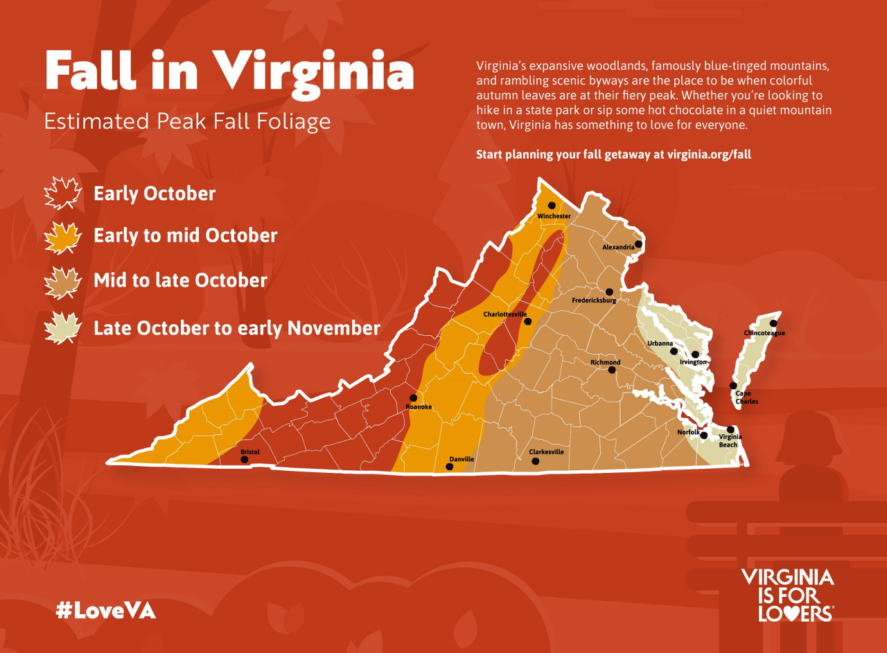 Fall Foliage Report Map — Foto: Virginia Tourism Corporation 